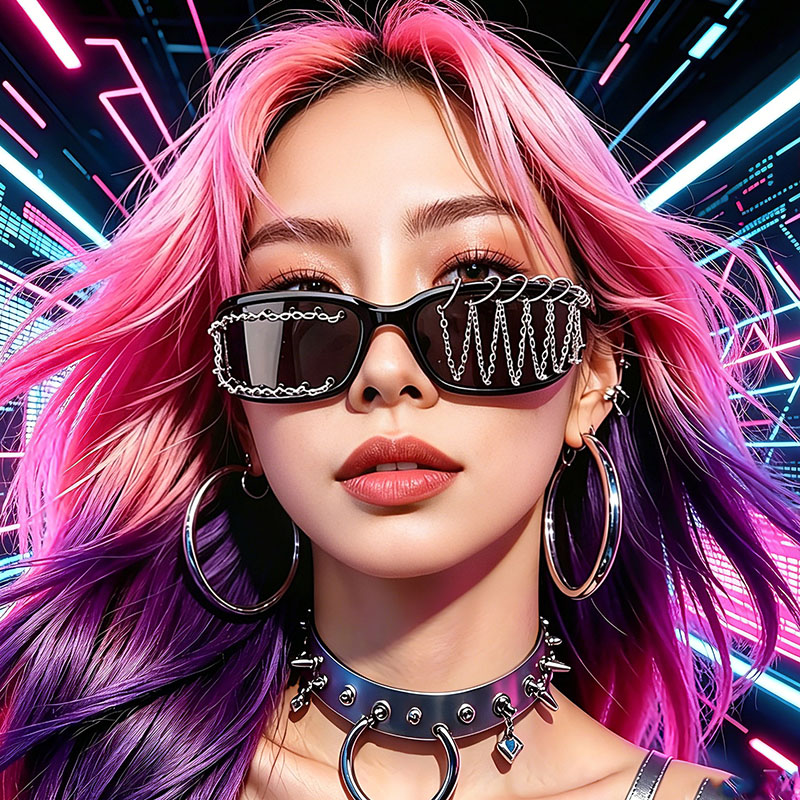Sunglass Retainer Cord - Nieuwe modieuze handgemaakte punk rivet ketting